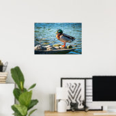 Fotoafdruk van wilde eend | Natuurtafereel aan het Poster (Thuiskantoor)