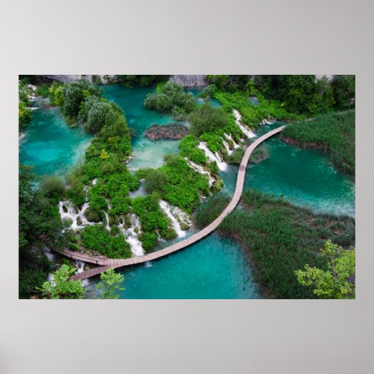 Fotoafdrukken van meren en watervallen. Plitvice K Poster (Voorkant)