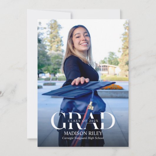 Fotoafstudeerfeest Uitnodiging aankondiging (Voorkant)