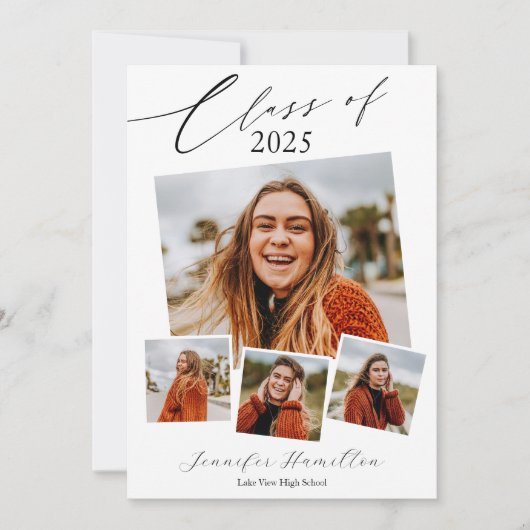 Fotoafstudeerfeest Uitnodiging aankondiging (Voorkant)