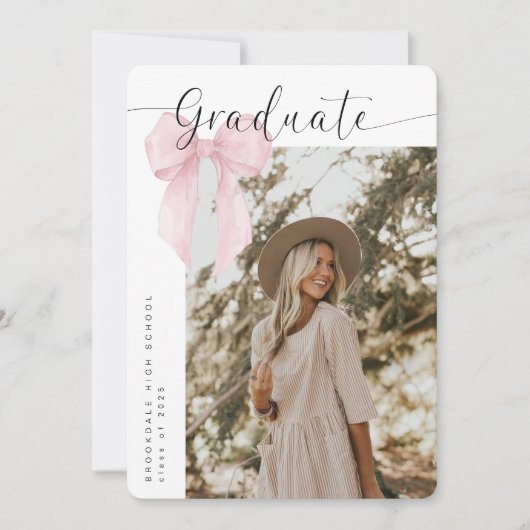 Fotoafstudeerfeest Uitnodiging aankondiging (Voorkant)