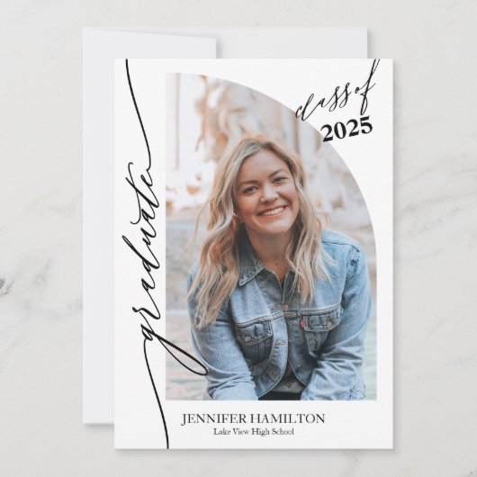 Fotoafstudeerfeest Uitnodiging aankondiging (Voorkant)