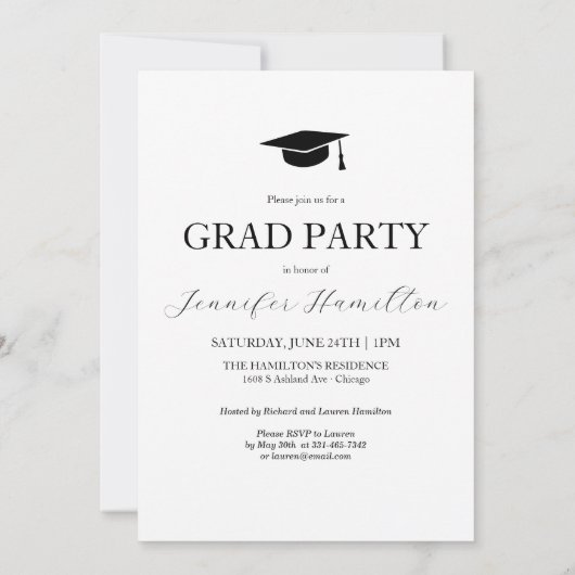 Fotoafstudeerfeest Uitnodiging aankondiging (Achterkant)