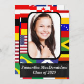 Fotoafstuderen internationale vlaggen kaart (Voorkant / Achterkant)