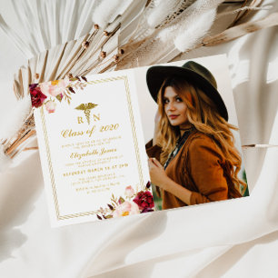 Fotoafstuderen van de Burgundy-school voor bloemet Kaart