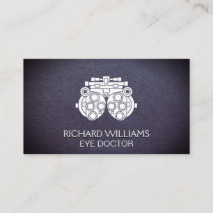 fotoapparatuur oogarts leer visitekaartje