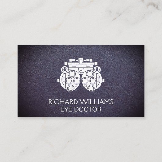 fotoapparatuur | oogarts | leer visitekaartje (Voorkant)