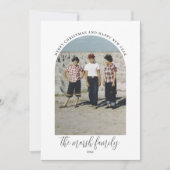 FotoArch - Script Family Name - botanische back Feestdagenkaart (Voorkant)