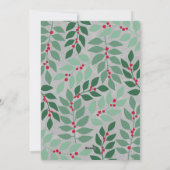 FotoArch - Script Family Name - botanische back Feestdagenkaart (Achterkant)