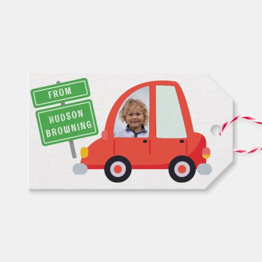 Fotoauto's - Labels met persoonlijke cadeaus Cadeaulabel (Voorkant (Horizontaal))