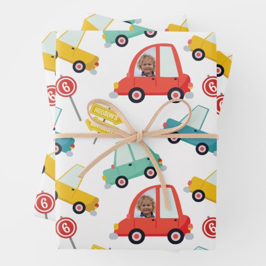 Fotoauto's op maat inpakpapier vel (In situ)