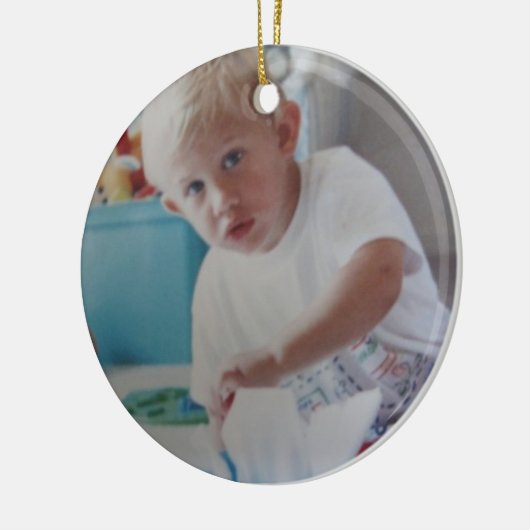 Fotobaby's eerste kerstmis keramisch ornament (Links)