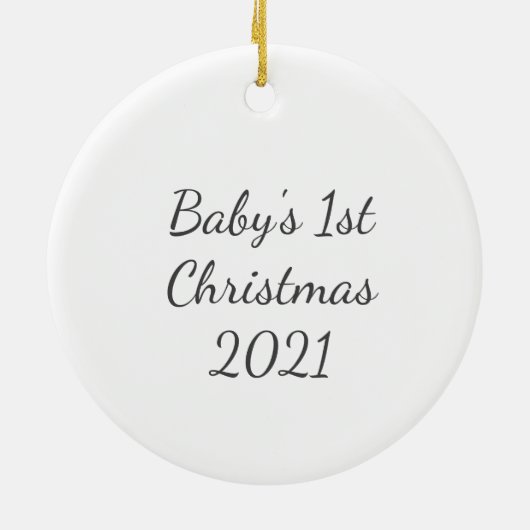 Fotobaby's eerste kerstmis keramisch ornament (Achterkant)