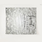 Fotobackdrop 16e verjaardag zilveren glitters lich wandkleed (Voorkant (horizontaal))