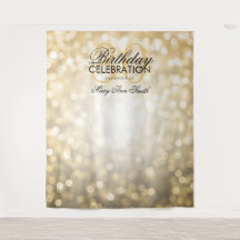 Fotobackdrop 30e verjaardag gouden glitters lichtj