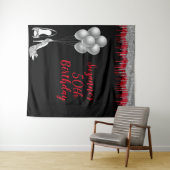 Fotobackdrop 50ste verpartij Zilver Glitter Wandkleed (In Situ (horizontaal))