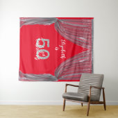 Fotobackdrop 50ste verpartij Zilveren gordijn Wandkleed (In Situ (horizontaal))