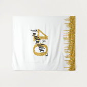 Fotobackdrop booth 40 en Fantastic Party Goud Wandkleed (Voorkant (horizontaal))