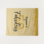 Fotobackdrop booth 50 en Fabulous Party Goud Wandkleed (Voorkant (horizontaal))
