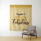 Fotobackdrop booth 50 en Fabulous Party Goud Wandkleed (In situ)