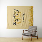 Fotobackdrop booth 50 en Fabulous Party Goud Wandkleed (In Situ (horizontaal))