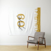 Fotobackdrop Feest 60 Zestig Verjaardag 60ste Wandkleed (In Situ (horizontaal))