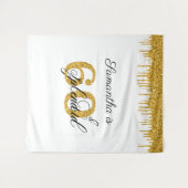 Fotobackdrop Fotohokje 60 Zestig Verjaardag 60ste Wandkleed (Voorkant (horizontaal))