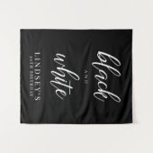 Fotobackdrop, zwart-witfeestje wandkleed (Voorkant (horizontaal))