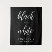 Fotobackdrop, zwart-witfeestje wandkleed (Voorkant)