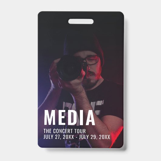 Fotobackground Mediapas ID-badge Badge (Voorzijde)
