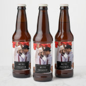 Fotobadge | Aankondiging Verloving | Bierlabel Bier Etiket (Flessen)