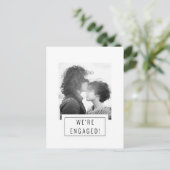 Fotobadge | Aankondiging Verloving | BRIEFKAART (Staand voorkant)