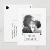 Fotobadge | Aankondiging Verloving | BRIEFKAART (Voorkant / Achterkant)