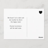 Fotobadge | Aankondiging Verloving | BRIEFKAART (Achterkant)