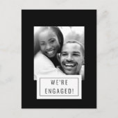 Fotobadge | Aankondiging Verloving | BRIEFKAART (Voorkant)