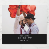 Fotobadge | De datum opslaan | Bierlabel Bier Etiket (Enkel label)