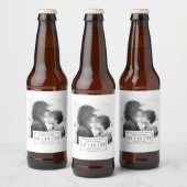 Fotobadge | De datum opslaan | Bierlabel | Wit Bier Etiket (Flessen)