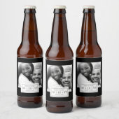 Fotobadge | De datum opslaan | Bierlabel | Zwart Bier Etiket (Flessen)