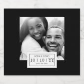 Fotobadge | De datum opslaan | Bierlabel | Zwart Bier Etiket (Enkel label)