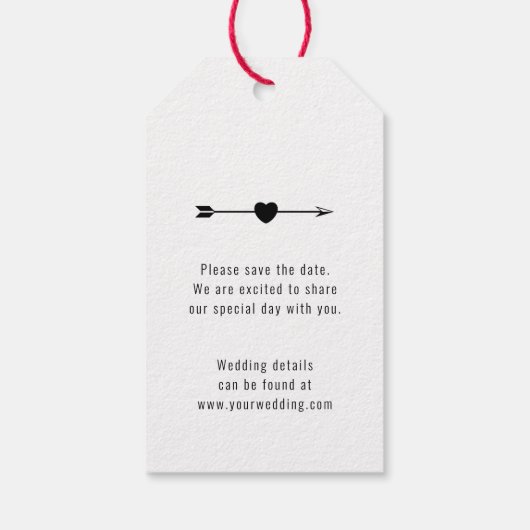 Fotobadge | De datum opslaan | Cadeau Label Cadeaulabel (Achterkant)