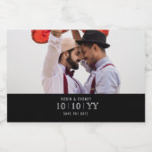 Fotobadge | De datum opslaan | ETIKET MINI-FLES (Enkel label)