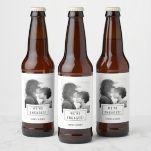 Fotobadge VERLOVING Bierlabel Wit Bier Etiket