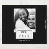 Fotobadge | VERLOVING | Bierlabel | Zwart Bier Etiket (Enkel label)