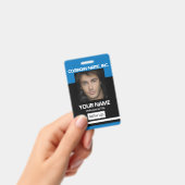 Fotobadge - Zwart en Blauw Badge (Handheld)