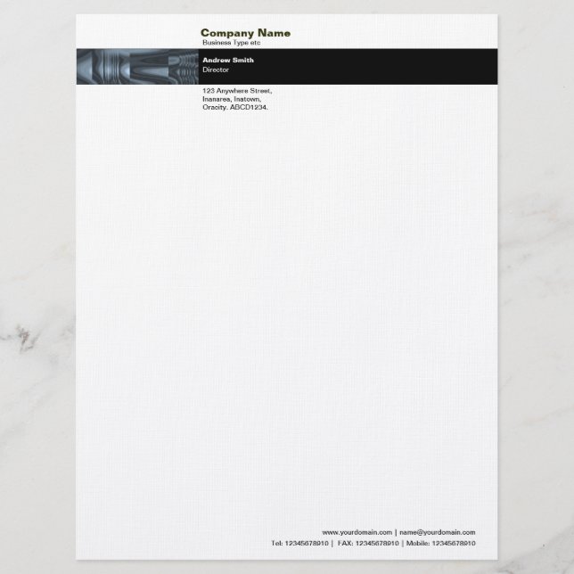 Fotoband - Abstract glas Gepersonaliseerd Briefhoofd (Voorkant)