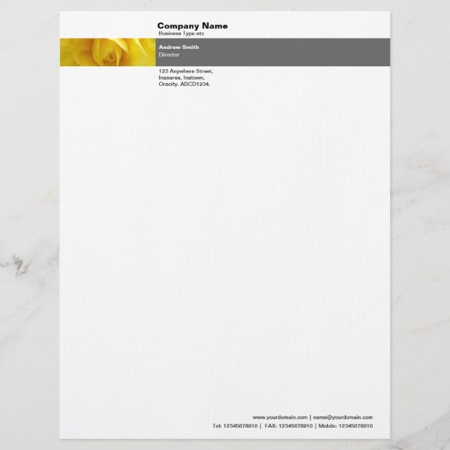 Fotoband - Lisianthus Gepersonaliseerd Briefhoofd (Voorkant)