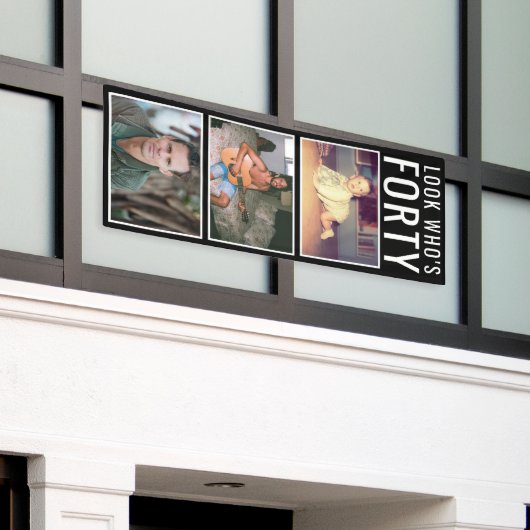 Fotobanner 40e verjaardag spandoek (Buitenkant Gebouw)