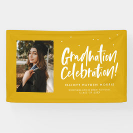 Fotobanner gele van Graduparty Spandoek
