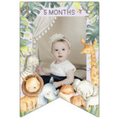 Fotobanner voor oerwouden voor 1 verjaardag vlaggetjes (Eerste vlag)