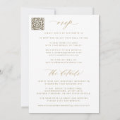 Fotobasis voor vellum alles in één QR-code bruilof Kaart (Achterkant)